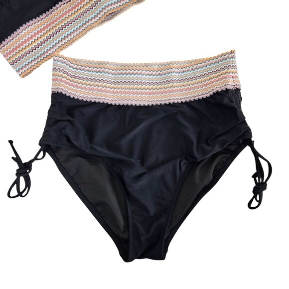 Blooming Jelly Womens Two Piece Bikini Set Tummy Control High Waisted Size Med - Picture 9 of 12